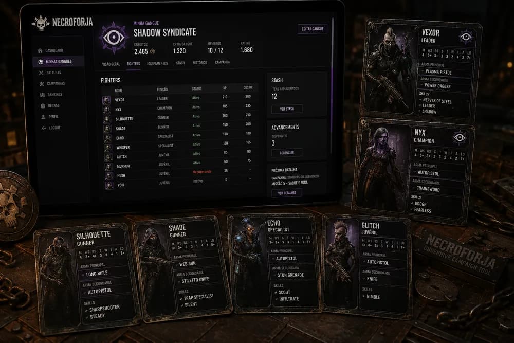 Fighter cards & roster