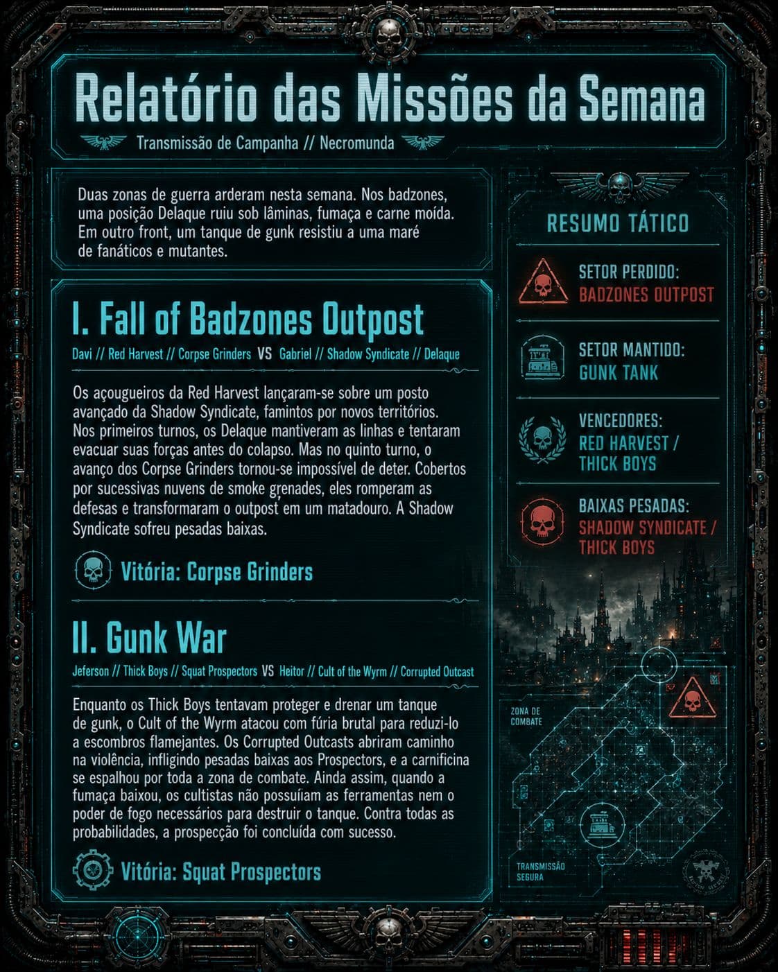 Weekly mission report — campaign transmission poster