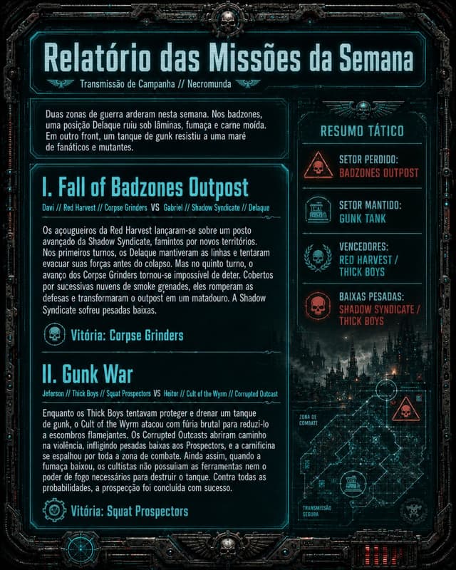 Weekly mission report — campaign transmission poster